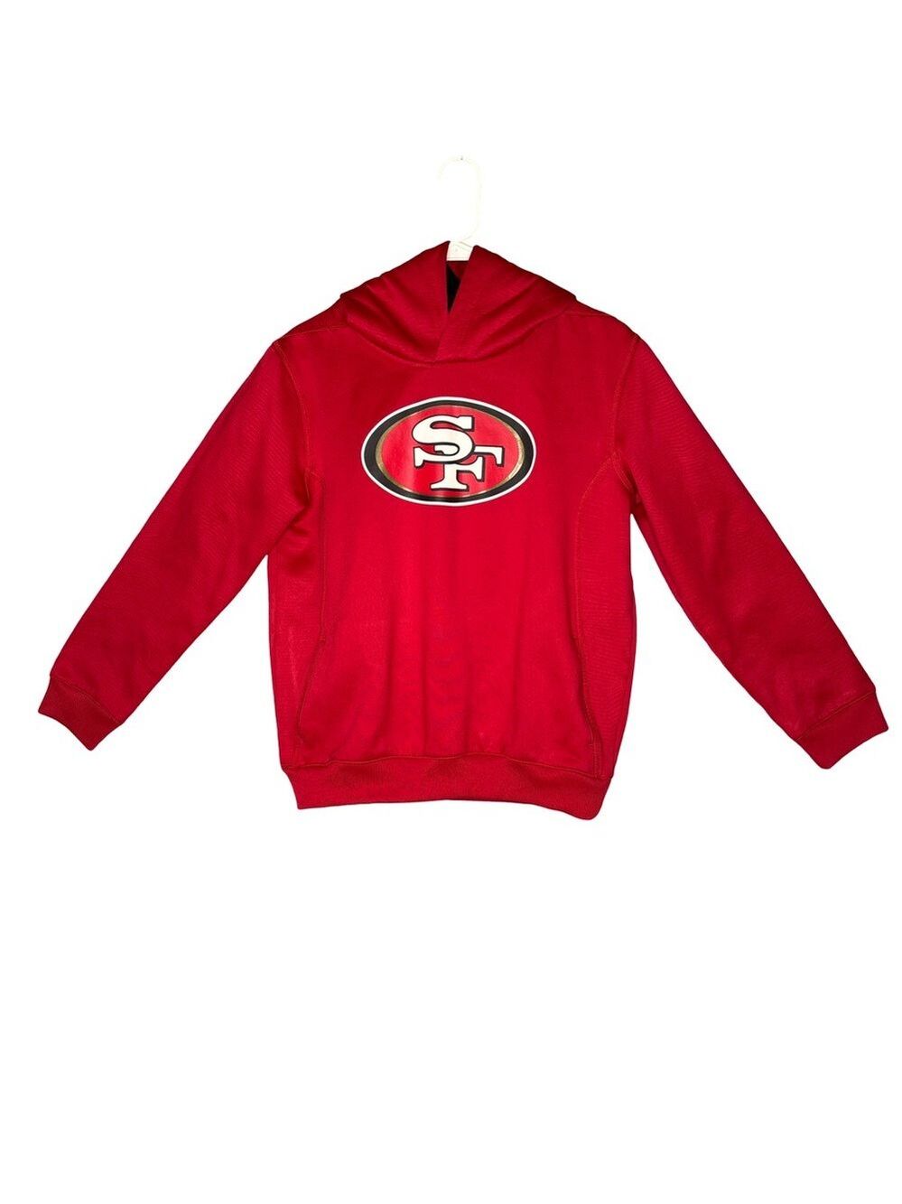 Youth NFL 49ers Red Pullover Hoodie Large (14-16)